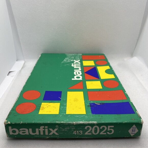 Baufix 413 2025 Wooden Building Blocks 51 Pieces Western Germany Vintage - Picture 2 of 12